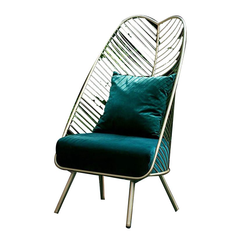 Glam Style Metal Chair Fixed Back Solid Color 4 Legs Armless Chair Clearhalo 'Accent Chairs' 'accent_chairs' 'Chairs & Seating' 'furn' 'furn_accent_chairs' 'Furniture' 'Living Room Furniture' 1200x1200_e30c6e88-bbaf-44b4-9e47-b8c7b8edd919