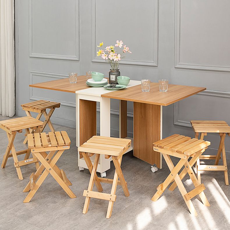 47'' Foldable Artificial Wood Table Modern Rectangle Table (only table) Clearhalo ' dining_table' 'Dining Tables & Seating' 'Dining Tables' 'Furniture' 'furniture_dining_table' 'Kitchen & Dining Furniture' 'kitchen&dining_furn' 'kitchen' 'kitchen_dining_table' 1200x1200_e30c9f41-5421-42d3-9ed0-675909312165