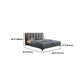 Lift Up Storage Bed Upholstered Wood Bed Frame with Headboard