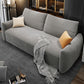 Contemporary Fabric Sofa Bed 34.65"H Square Arm Sofa Bed with Bolster Pillows,Gray Clearhalo 'furn' 'furn_sofas' 'Furniture' 'furniture_sofas' 'kitchen' 'kitchen_sofas' 'Living Room Furniture' 'Sofa' 'sofas' 1200x1200_e30ce7c2-a681-490c-b4ff-34375b6e9bbd