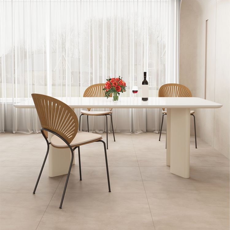 Glam Dining Table Set 1/4/5/6 Pieces with Wood Base Kitchen Furniture Set