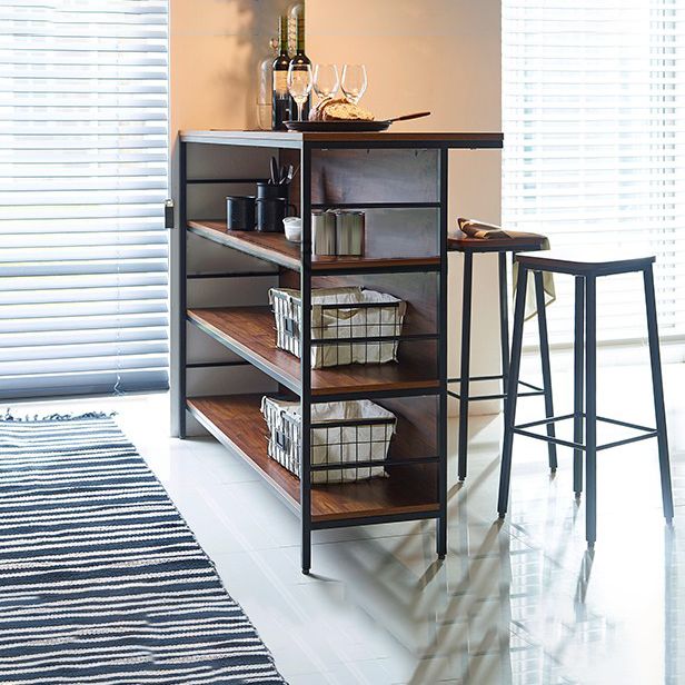 Contemporary Style Wood Rectangle Bar Stool Table for Living Room Clearhalo 'Bar Furniture' 'Bar Tables' 'bar_tables' 'furn' 'furn_bar_tables' 'Furniture' 'Kitchen & Dining Furniture' 1200x1200_e30fcf67-a3f1-44eb-a325-c63254ddd9e1