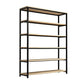 Metal Etagere Bookcase Industrial Open Back Book Shelf with Shelves for Office and Home Clearhalo 'Bookcases' 'Furniture' 'furniture_bookcases' 'kitchen' 'kitchen_bookcases' 'Living Room Furniture' 'Office Furniture' 1200x1200_e310d85c-d391-4345-bcc1-9c2fa0991534