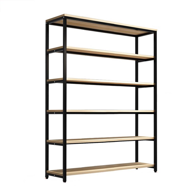 Metal Etagere Bookcase Industrial Open Back Book Shelf with Shelves for Office and Home Clearhalo 'Bookcases' 'Furniture' 'furniture_bookcases' 'kitchen' 'kitchen_bookcases' 'Living Room Furniture' 'Office Furniture' 1200x1200_e310d85c-d391-4345-bcc1-9c2fa0991534