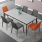 Industrial Sintered Stone Kitchen Table Rectangle Fixed Dining Room Desk Clearhalo 'Dining Tables & Seating' 'Dining Tables' 'dining_table' 'furn' 'furn_dining_table' 'Furniture' 'Kitchen & Dining Furniture' 1200x1200_e3130014-0caf-4f1c-8685-74110e48adb7