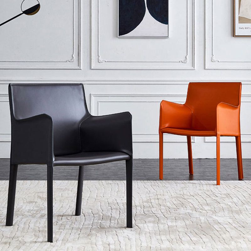 工業用布張りのアームダイニングチェアキッチンパーソンズチェア