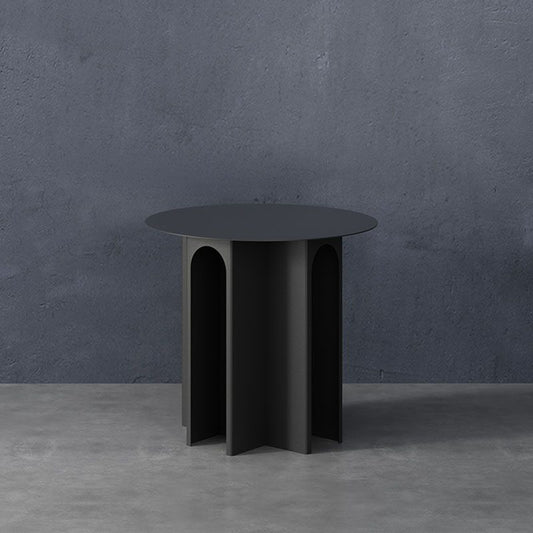 Tavolino in metallo tondo in metallo alto 19,6 "tavolino.