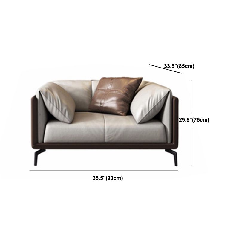 Divano cuscinetti moderni da 33,5 "divano braccio smoking per soggiorno