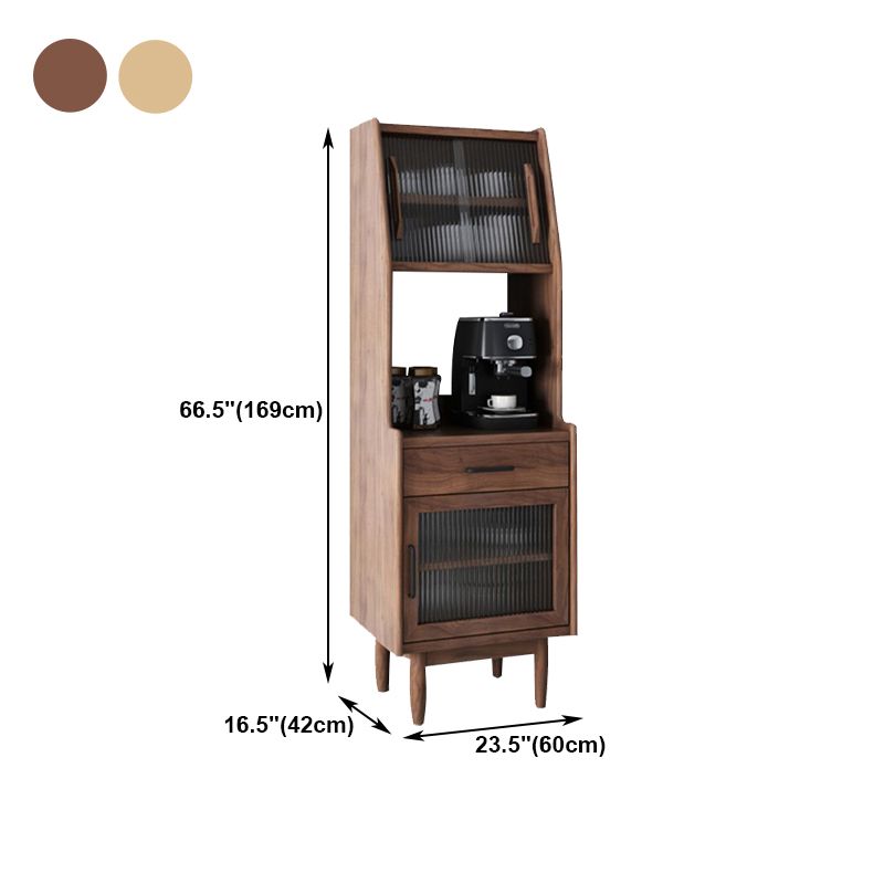 Sideboard di pino di altezza da 68 pollici contemporanei 1 cassetto e porte per soggiorno per soggiorno