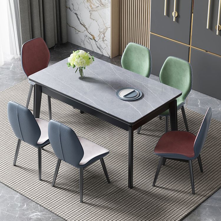 Midcentury Style Dining Room Collection Stone 4 Legs Indoor Dining Site Table Clearhalo ' dining_table' 'Dining Tables & Seating' 'Dining Tables' 'furn' 'furn_dining_table' 'Furniture' 'furniture_dining_table' 'Kitchen & Dining Furniture' 'kitchen&dining_furn' 'kitchen' 'kitchen_dining_table' 1200x1200_e3165697-6349-4439-852e-15cb7ace9ddf