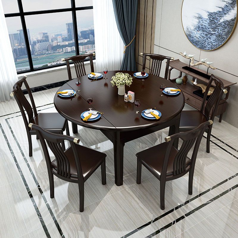 Traditional 4 Legs Dining Table Extendable Dining Table for Dining Room