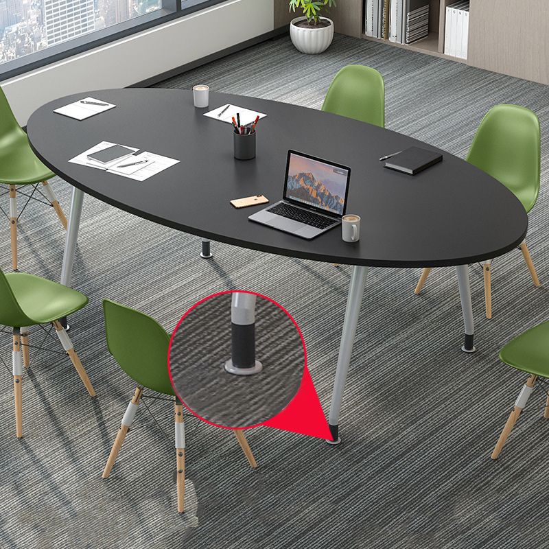 Stile moderno Home Desk ovale Office scrivania scrivania artificiale scrivania in legno artificiale