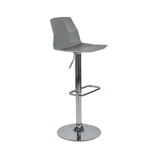 Contemporary Style Adjustable Plastic Bar Stool with Metal Legs