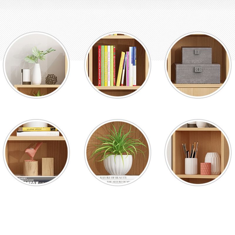 Modern Corner Vertical Shelf Bookcase Engineered Wood Book Shelf with Cabinets Clearhalo 'Bookcases' 'furn' 'furn_bookcases' 'Furniture' 'Office Furniture' 1200x1200_e319b369-57c1-402c-8f4e-bf19f5e82ecc