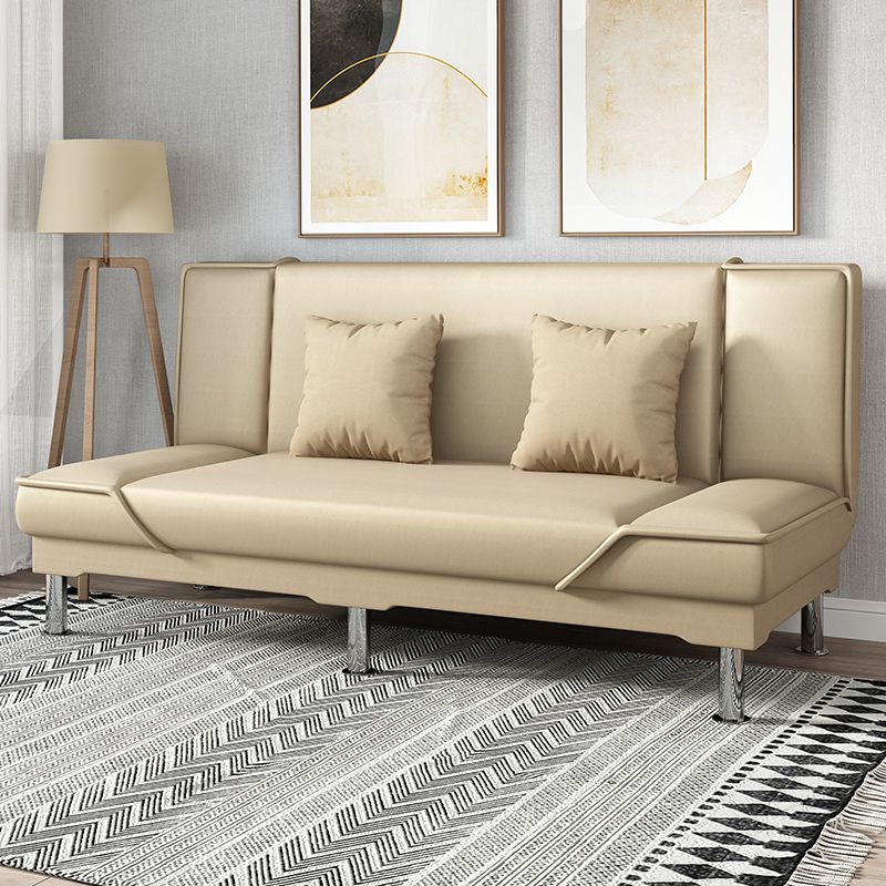 Armless Settee with Cotton Blend 19.68" W Convertible Sleeper Sofa for Living Room Clearhalo 'furn' 'furn_sofas' 'Furniture' 'furniture_sofas' 'kitchen' 'kitchen_sofas' 'Living Room Furniture' 'Sofa' 'sofas' 1200x1200_e31a2574-1428-4308-b703-11957503df22