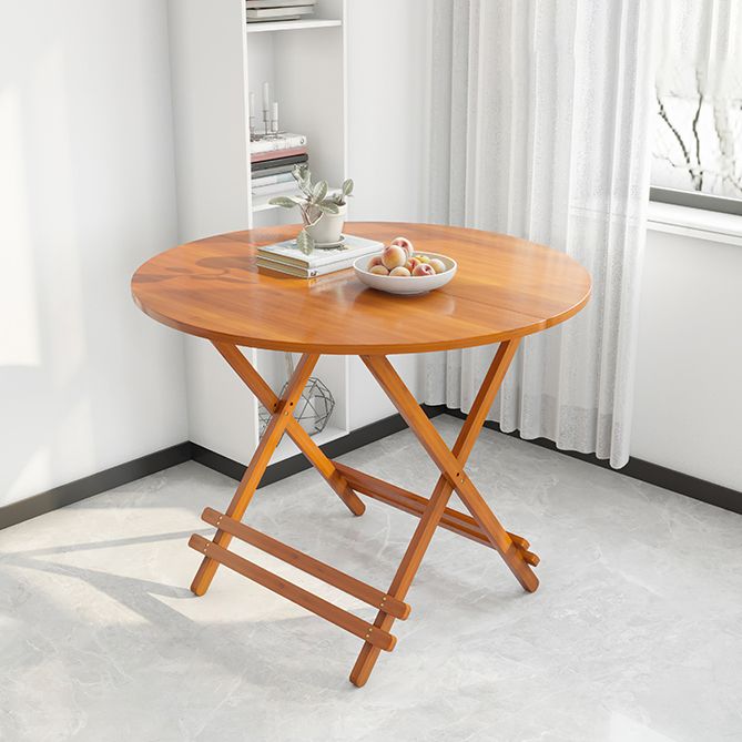 Modern Bamboo Pedestal Dining Table Natural Folding Table for Kitchen Clearhalo 'Dining Tables & Seating' 'Dining Tables' 'dining_table' 'furn' 'furn_dining_table' 'Furniture' 'furniture_dining_table' 'Kitchen & Dining Furniture' 'kitchen' 'kitchen_dining_table' 1200x1200_e31a2a27-f7d8-45eb-896e-0962302b32dd