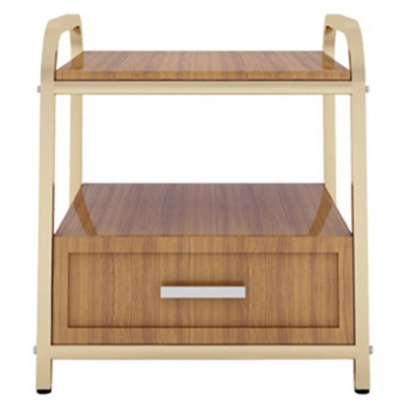 Wooden and Metal Bedside Cabinet Modern Minimalist Open Bedside Table with Legs Clearhalo 'Bedroom Furniture' 'furn' 'furn_night_stand' 'Furniture' 'night_stand' 'Nightstands' 1200x1200_e31ac30a-0c78-4ef6-9616-359d9a488b5f