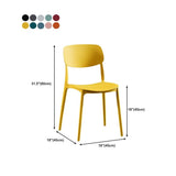 Nordic Chair Dining Armless Chairs for Kitchen with Plastic Legs Clearhalo 'Dining Chairs' 'Dining Tables & Seating' 'dining_chair' 'furn' 'furn_dining_chair' 'Furniture' 'furniture_dining_chair' 'Kitchen & Dining Furniture' 1200x1200_e31b4aaf-50d5-40c8-a3c4-0fa05365f7b0