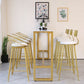 Rectangular Bar Height Table Gold Legs and Metal Base Bar Table for Patio Use Clearhalo 'Bar Furniture' 'Bar Tables' 'bar_tables' 'furn' 'furn_bar_tables' 'Furniture' 'Kitchen & Dining Furniture' 1200x1200_e31bfed8-4524-425e-8a2a-be8811e69842