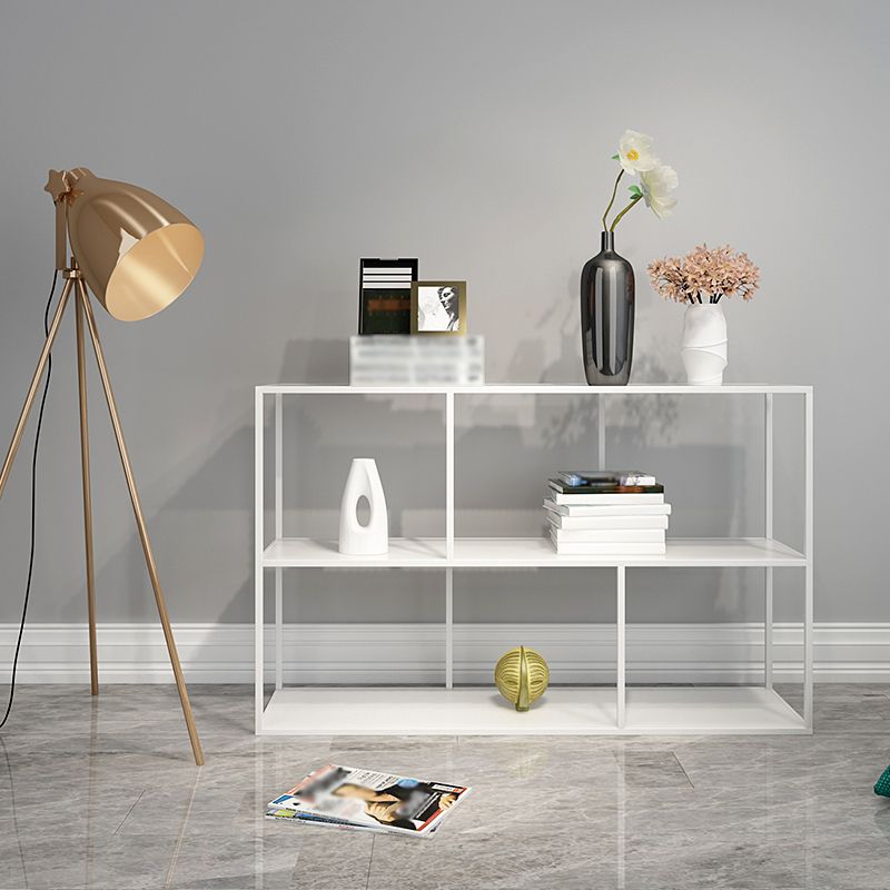 Open Bookcase Minimalist Book Shelf with Metal Rectangular Shelves Clearhalo 'Bookcases' 'Furniture' 'furniture_bookcases' 'kitchen' 'kitchen_bookcases' 'Living Room Furniture' 'Office Furniture' 1200x1200_e31ce66f-64dd-4465-aa74-0a27bbf8dde5