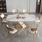 Luxury Sintered Stone Top Dining Set Rectangle 1/2/5/6/7 Pieces Kitchen Table with Chairs Clearhalo 'Dining Room Sets' 'Dining Tables & Seating' 'dining_room_set' 'furn' 'furn_dining_room_set' 'Furniture' 'furniture_dining_room_set' 'Kitchen & Dining Furniture' 1200x1200_e31d73c0-30af-492d-828c-c2bdac3d60d4