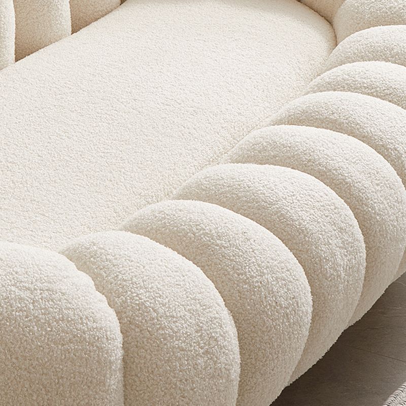 2 places 27,5 "h Microfibre / agneau en toison en toison en pente à bras pour salon