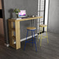 Industrial Rectangle Bistro Bar Desk Pine Solid Wood Bar Dining Table Clearhalo 'Bar Furniture' 'Bar Tables' 'bar_tables' 'furn' 'furn_bar_tables' 'Furniture' 'Kitchen & Dining Furniture' 1200x1200_e3218061-c378-447a-a418-3990bc5a6edd