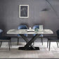 Modern Dinette Set with Solid Back Chairs 1/4/5/6/7 Pcs Gray Stone Dining Table Set