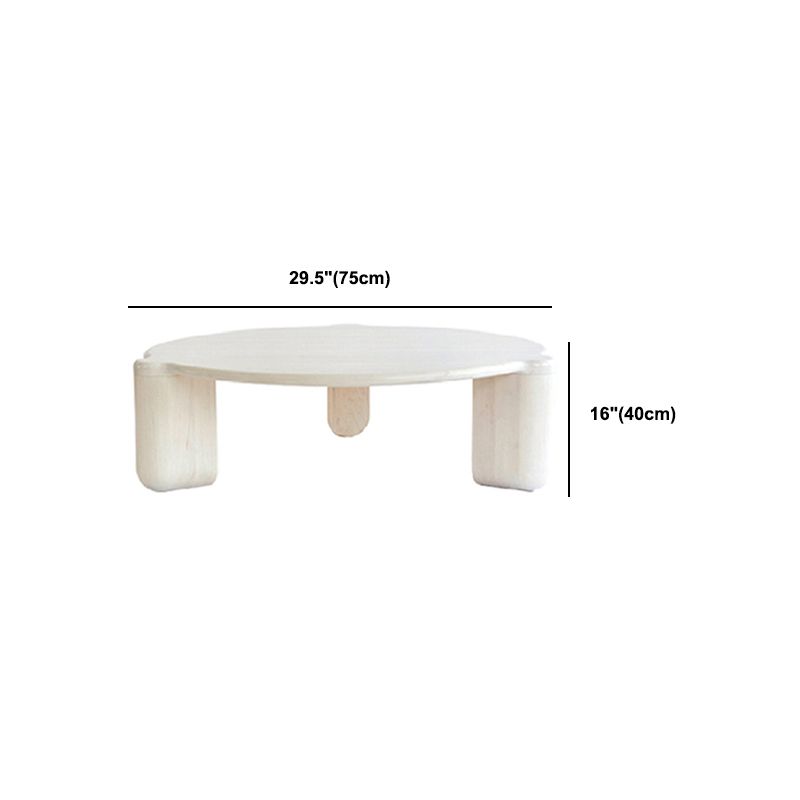 Mesa redonda de madera de estilo moderno con mesa de centro con base de 3 patas