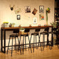 1/2/6/11 Bar Stool and Table Set Industrial Counter Height Set