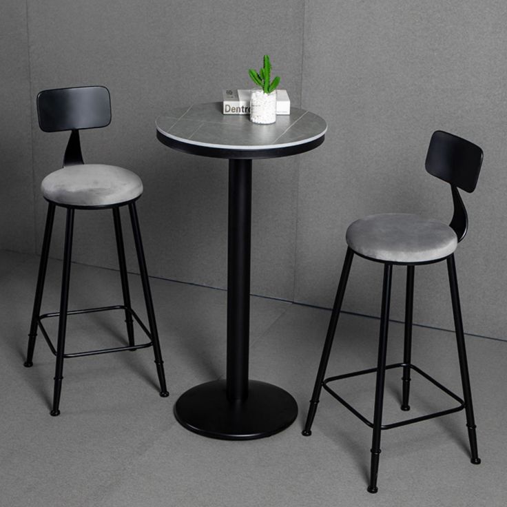 Industrial Bar and Counter Stool Metal Stool with Black Base Clearhalo 'Bar Furniture' 'Bar Stools' 'bar_stools' 'furn' 'furn_bar_stools' 'Furniture' 'furniture_bar_stools' 'Kitchen & Dining Furniture' 1200x1200_e327409f-4983-4247-8a5e-e9f80852f124