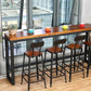 Industrial Brown Solid Wood Table Bar Dining Table for Kitchen Living Room Clearhalo 'Bar Furniture' 'Bar Tables' 'bar_tables' 'furn' 'furn_bar_tables' 'Furniture' 'Kitchen & Dining Furniture' 1200x1200_e3278ce9-0cbe-4188-9cee-d61bfb4d4f35