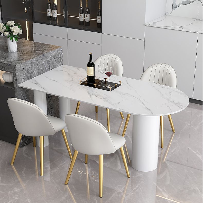 Modern Sintered Stone Dining Table 4 Legs Dining Table for Dining Room Clearhalo ' dining_table' 'Dining Tables & Seating' 'Dining Tables' 'furn' 'furn_dining_table' 'Furniture' 'furniture_dining_table' 'Kitchen & Dining Furniture' 'kitchen&dining_furn' 'kitchen' 'kitchen_dining_table' 1200x1200_e32799e9-b2fe-426e-af26-e925f780c9ee