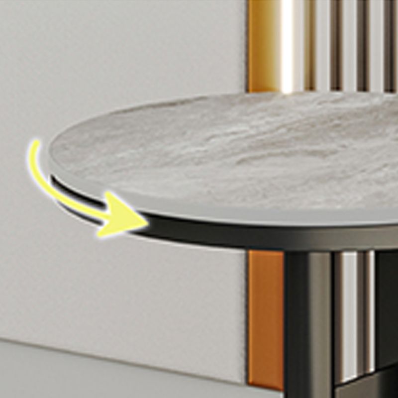 Modern Round Corner Table Slate Pedestal Side Table for Living Room Clearhalo 'Coffee & Accent Tables' 'End & Side Tables' 'end_side_tables' 'furn' 'furn_end_side_tables' 'Furniture' 'Living Room Furniture' 1200x1200_e329d538-0baf-4854-b5b3-51622660ea8e