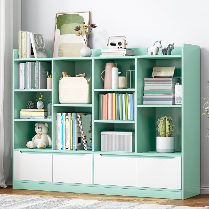 Estantería de madera 8 "D Bookshelf de atrás cerrada con puertas para sala de estar