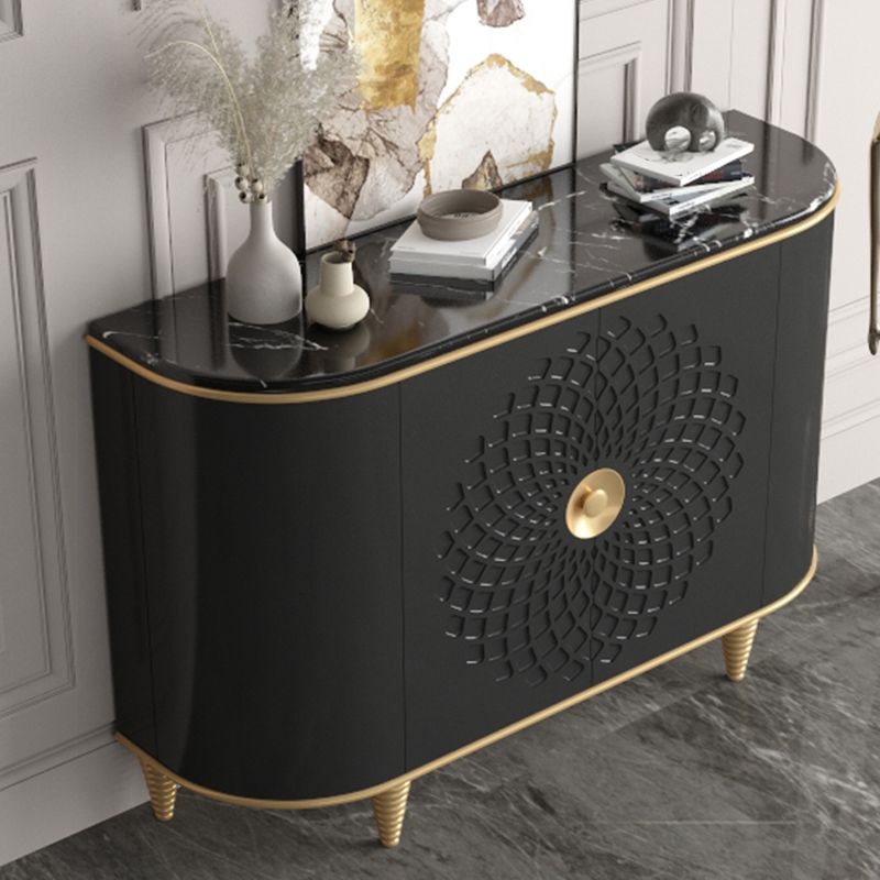 Stone Countertop Dining Server Glam Manufactured Wood Server Clearhalo 'buffet_sideboard' 'Buffets & Sideboards' 'furn' 'furn_buffet_sideboard' 'Furniture' 'Kitchen & Dining Furniture' 1200x1200_e33212b5-74e3-4caf-9a8f-2a8d4e5ab18f