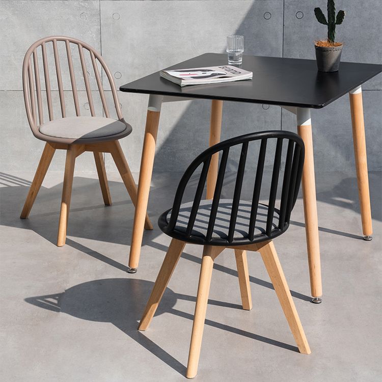 Scandinavian Dining Chair Windsor Back Side Chair with Wood Legs for Home Use Clearhalo ' kitchen&dining_furn' 'Dining Chairs' 'Dining Tables & Seating' 'dining_chair' 'furn' 'furn_dining_chair' 'Furniture' 'furniture_dining_chair' 'Kitchen & Dining Furniture' 'kitchen' 1200x1200_e333c8e9-4ecc-4f53-98e8-4370720b80c9