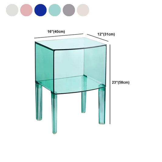 Modern Bed Cabinet Acrylic Open Storage Legs Included Bed Nightstand Clearhalo 'Bedroom Furniture' 'furn' 'furn_night_stand' 'Furniture' 'night_stand' 'Nightstands' 1200x1200_e334c498-53d3-4bf4-b64a-9671100bf60b