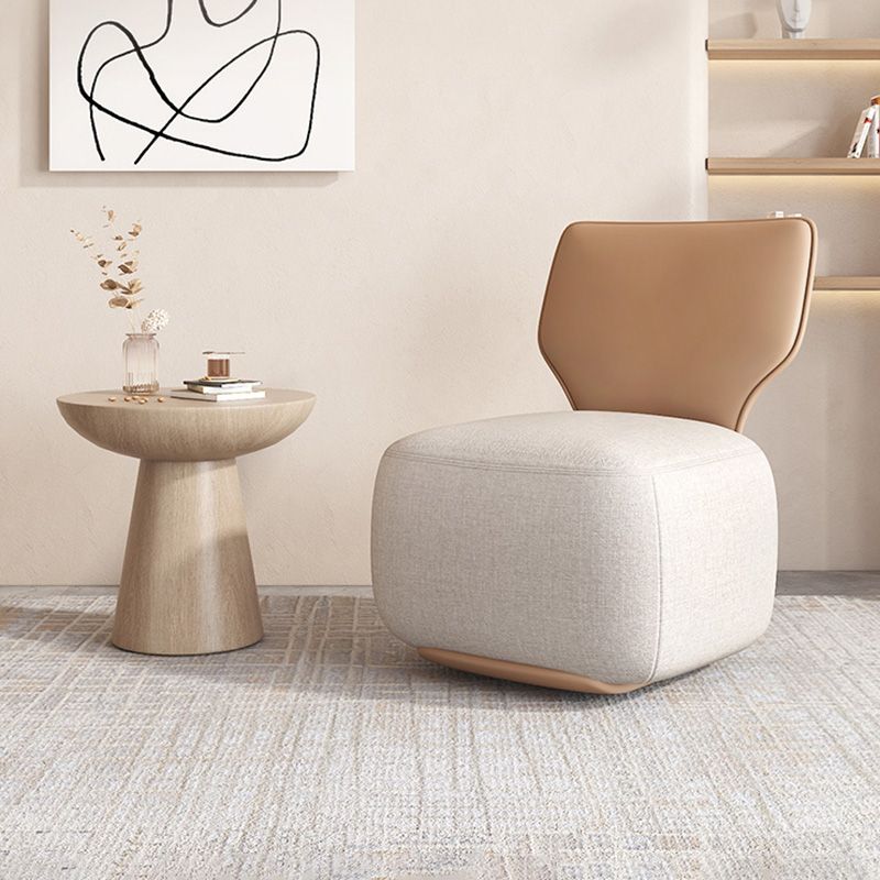 Industrial Upholstered Accent Chair Leather Tight Back Armless Chair Clearhalo 'Accent Chairs' 'accent_chairs' 'Chairs & Seating' 'furn' 'furn_accent_chairs' 'Furniture' 'Living Room Furniture' 1200x1200_e3368ffe-2303-4d2e-aa0f-bb1c63bbe661