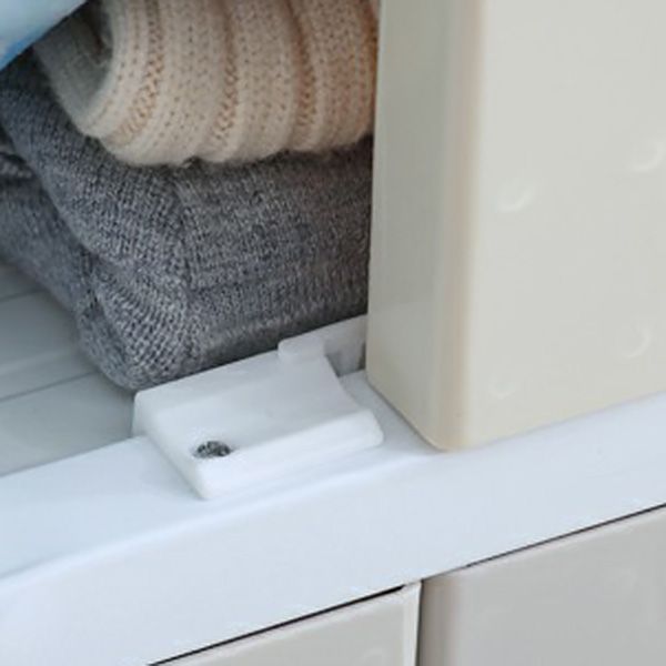 Contemporary Hinged Storage Cabinet Plastic Non-Hanging Armoire