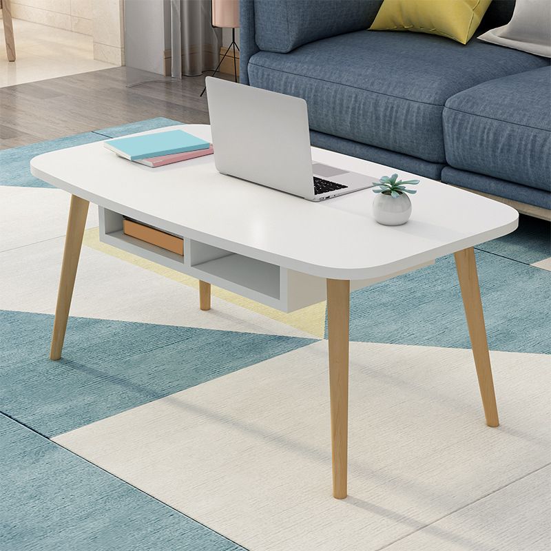 Modern Style Manufactured Wood Cocktail Table 4 Legs Coffee Table Clearhalo 'Coffee & Accent Tables' 'Coffee Tables' 'coffee_tables' 'furn' 'furn_coffee_tables' 'Furniture' 'Living Room Furniture' 1200x1200_e3383967-2f9f-4000-9743-c90ddb9ee850