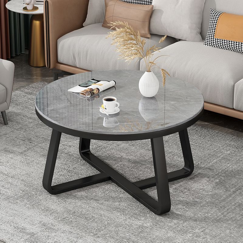 Slate Single Coffee Table Frame Round Coffee Table for Living Room Clearhalo 'Coffee & Accent Tables' 'Coffee Tables' 'coffee_tables' 'furn' 'furn_coffee_tables' 'Furniture' 'Living Room Furniture' 1200x1200_e3384bc3-aa0e-443c-a642-e0650613fe24