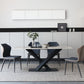 Ensemble Table et chaises de Style design pour la maison, Table à manger en pierre frittée 1/2/5/7 pièces