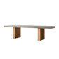 Modern Rectangle Dining table Solid Wood Double Pedestal Table in Grey Clearhalo 'Dining Tables & Seating' 'Dining Tables' 'dining_table' 'furn' 'furn_dining_table' 'Furniture' 'furniture_dining_table' 'Kitchen & Dining Furniture' 'kitchen' 'kitchen_dining_table' 1200x1200_e33968c2-71b8-4c6e-a279-552745cbde7f