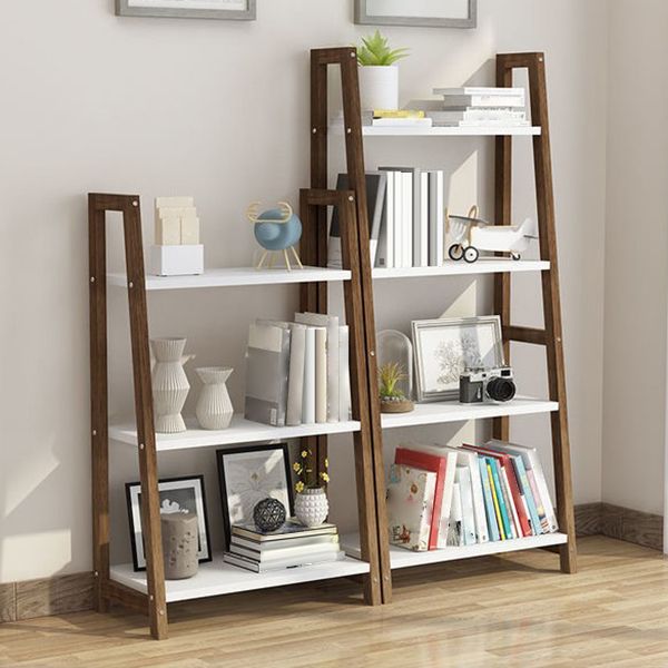 Modern Solid Wood Bookcase Ladder Bookshelf for Any Room, 12" W Clearhalo 'Bookcases' 'furn' 'furn_bookcases' 'Furniture' 'Office Furniture' 1200x1200_e33a2442-bfb0-4e38-89f2-63386c2278c1
