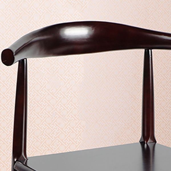 Matte afwerking eetstoel moderne stijl rubberwood open zijstoel