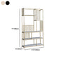 70.9" Tall Metal Book Shelf With Rectangular Shelves Bookshelf Open Back