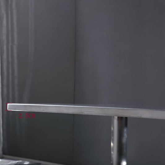 Metal Industrial Square Dining Table Stainless Steel Table for Kitchen and Dining Room Clearhalo 'Dining Tables & Seating' 'Dining Tables' 'dining_table' 'furn' 'furn_dining_table' 'Furniture' 'Kitchen & Dining Furniture' 1200x1200_e33cee97-a664-4e6e-b9ea-a9537ddbf04e