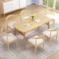 Contemporary Solid Wood Rectangle Shape Dining Furniture 4 Wood Legs Table for Kitchen Clearhalo 'Dining Room Sets' 'Dining Tables & Seating' 'dining_room_set' 'furn' 'furn_dining_room_set' 'Furniture' 'furniture_dining_room_set' 'Kitchen & Dining Furniture' 'kitchen&dining_furn' 'kitchen' 1200x1200_e33dc33f-3e7e-4313-ab64-286a070114db