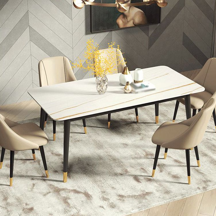 Scandinavian PU Leather Restaurant Side Chair Matte Finish Parsons Dining Chair (Set of 4) Clearhalo ' kitchen&dining_furn' 'Dining Chairs' 'Dining Tables & Seating' 'dining_chair' 'furn' 'furn_dining_chair' 'Furniture' 'furniture_dining_chair' 'Kitchen & Dining Furniture' 'kitchen' 1200x1200_e33ed743-d54f-4b3c-8788-d57b06575032